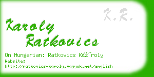 karoly ratkovics business card